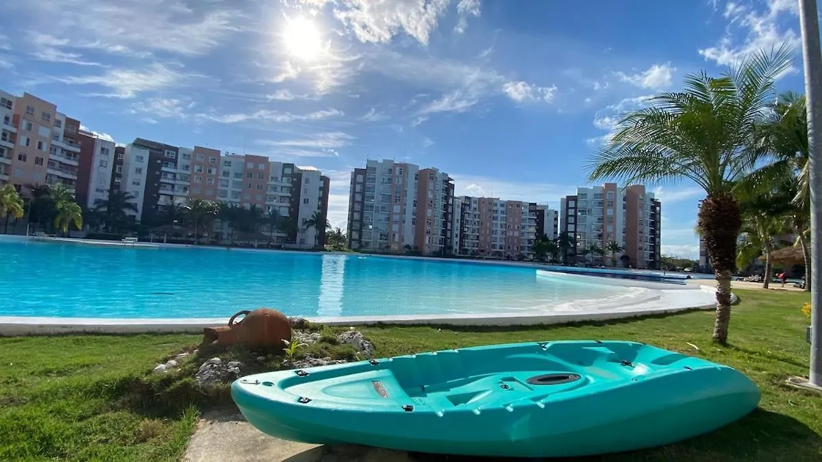Blue Lagoon Near The Airport Cancun Mexico