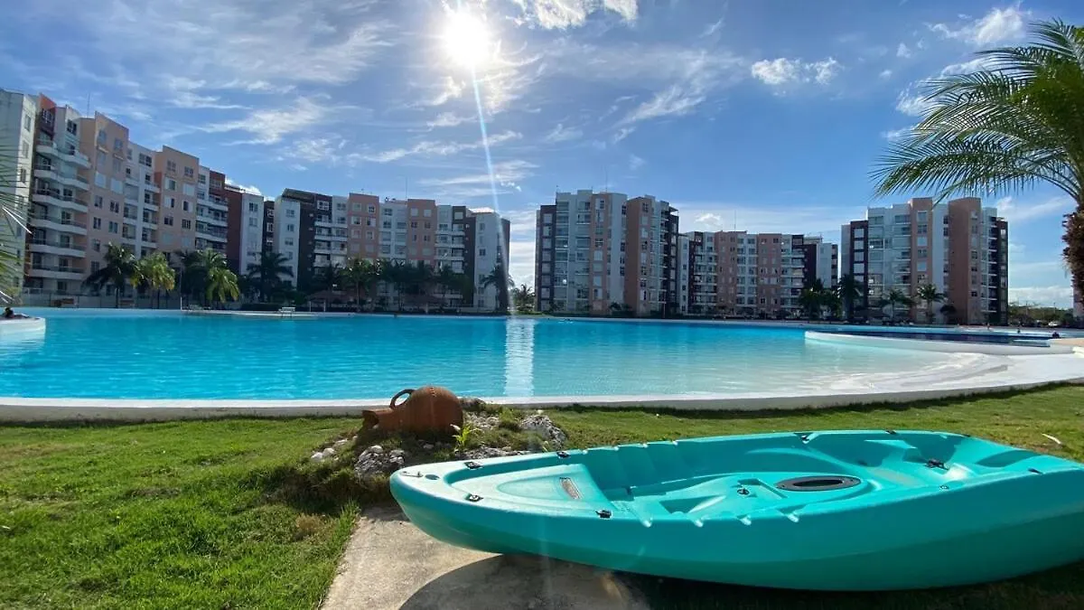 Blue Lagoon Near The Airport Cancun Mexico